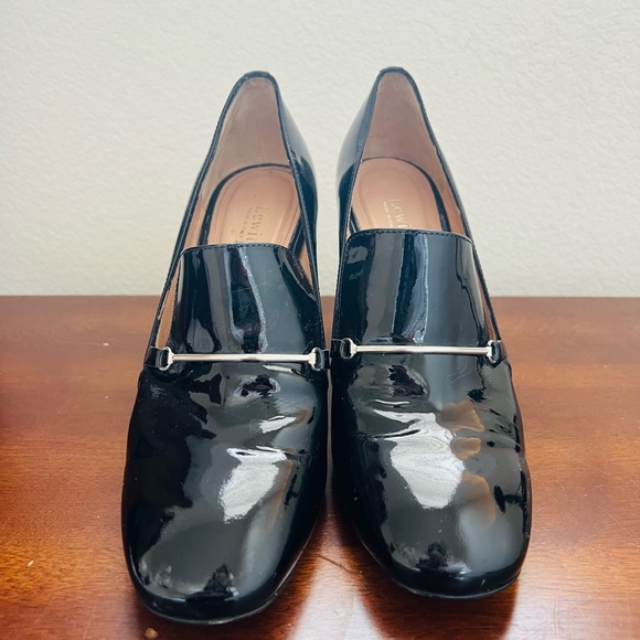 Lewit Amara Leather Loafer Block Heel Shoes in black - Picture 2 of 4